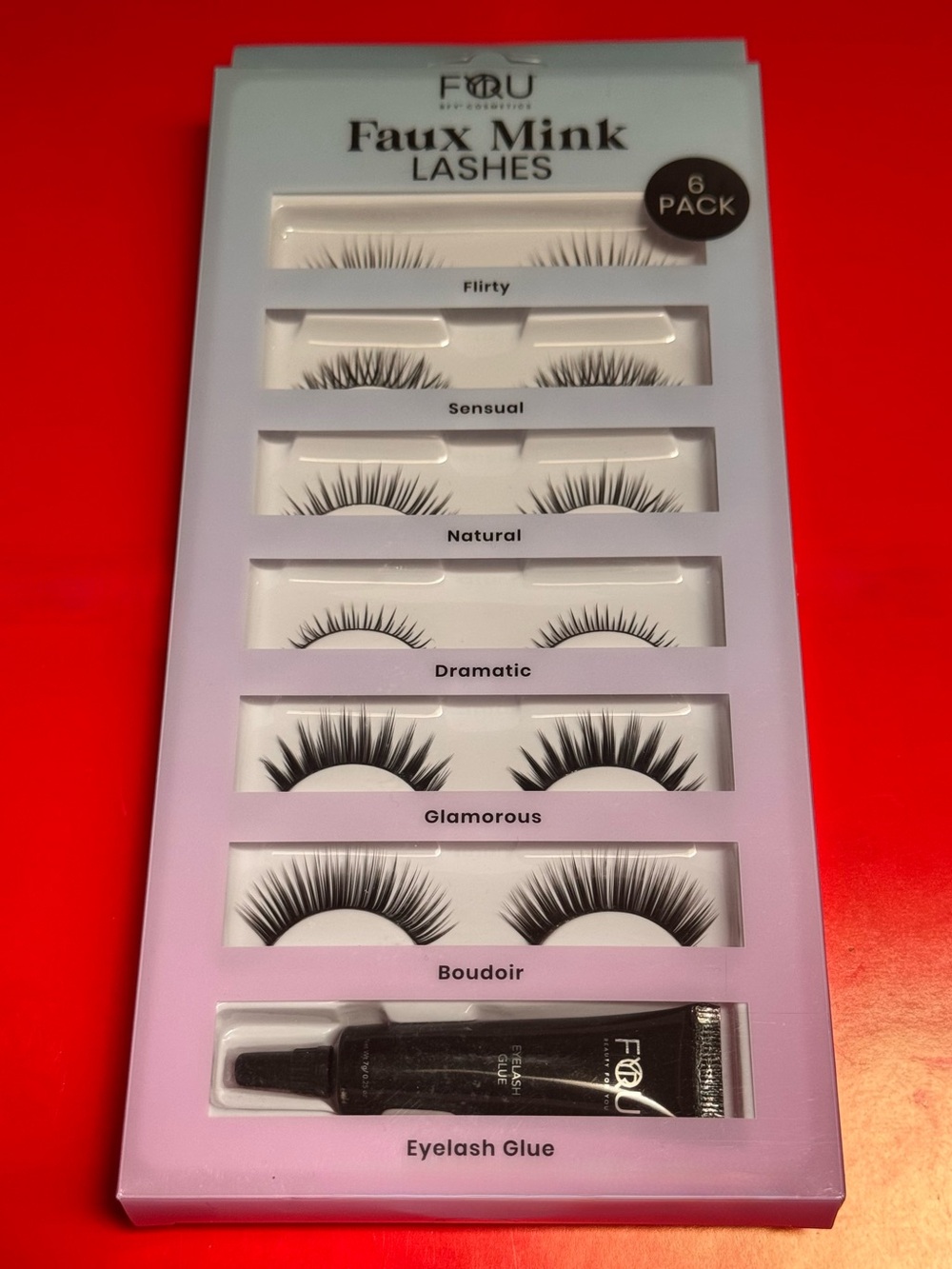 BFY 6-Pack Faux Mink Lashes New in Box
